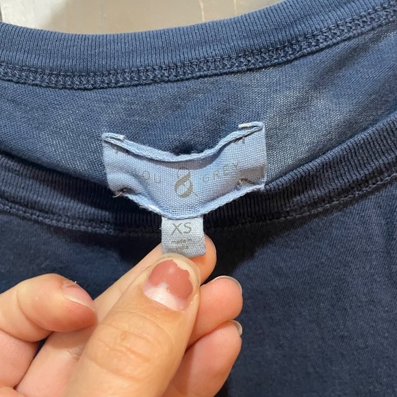 Lou & Grey blue bleached cropped tee shirt xs - Picture 2 of 6